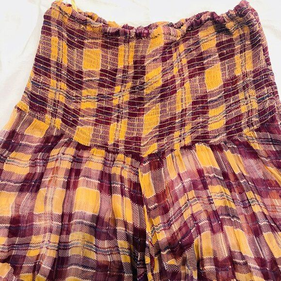 Free People Intimately Strapless Smocked Tube Boho Chic Maxi Dress/Top - Picture 14 of 15